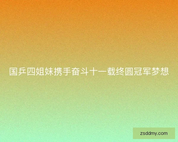 国乒四姐妹携手奋斗十一载终圆冠军梦想